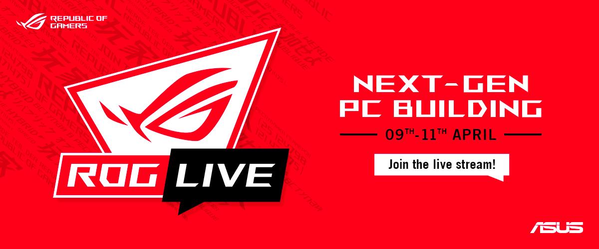 ROG Live stream microsite